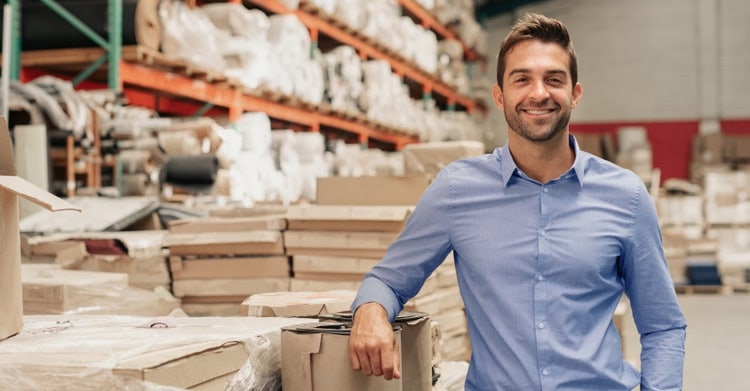 business owner happy to see their commercial broker