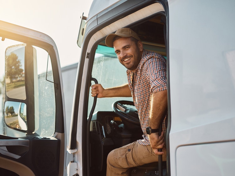 Truck driver happy with their business term loan