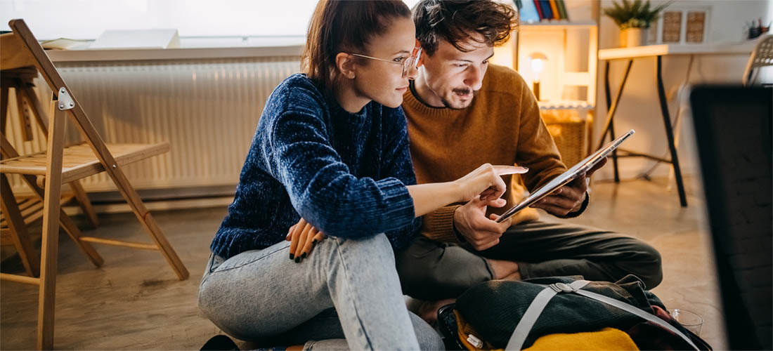 couple setting their realistic budget