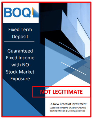 BOQ fake term deposit scam sample