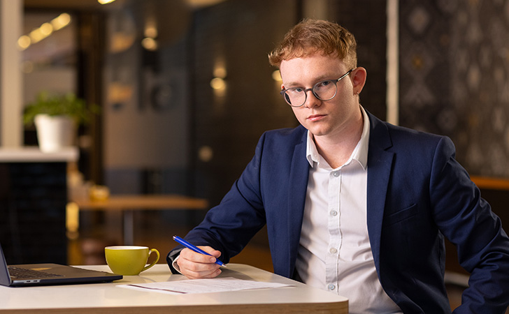 Sean did his internship with the group risk team