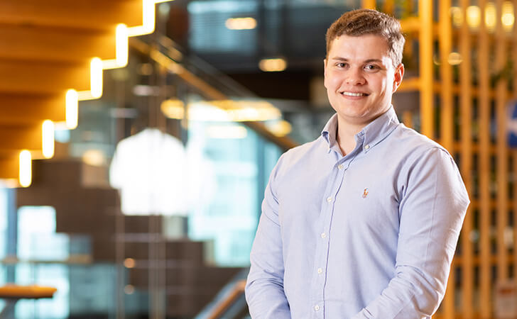 Tom did his internship with the Transformation & Operations team
