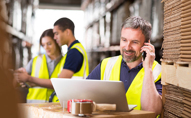 Man looking into international trade