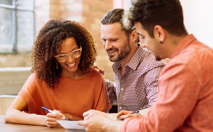 Group of people looking into hints and tips for Interviews