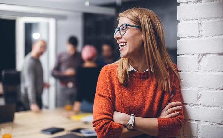 Smiling woman learning about the BOQ Difference