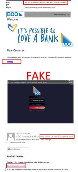 phishing scam sample email message